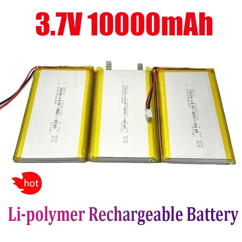 1260100 3.7V 10000mAh Real Capacity Lithium Polymer Battery Large Capacity for Mobile Power Supply Bluetooth Speaker Tablet PC