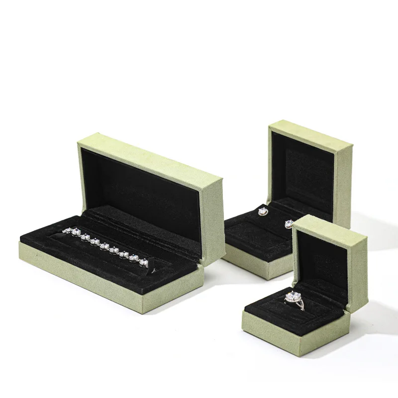 High End Original Brand Ring Jewelry Box Necklace Bracelet Ring Earrings Case Beaded Box Pendant Box