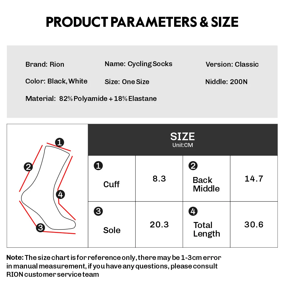 RION Sports Socks Men Cycling Basketball Running Bicycle MTB Sets Road Bike Motorcycle Wear Resistance Outdoor Hiking Breathable