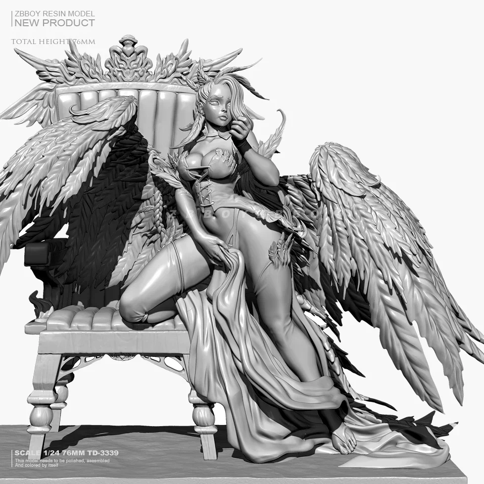 

1/24 Resin model kits queen angel DIY resin figure self-assembled TD-3339