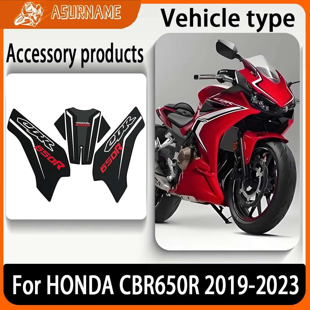 

Motorcycle New 3D Rubber Anti slip Pad Fuel Tank Protection Sticker For HONDA CBR650R CBR 650R 2019-2023