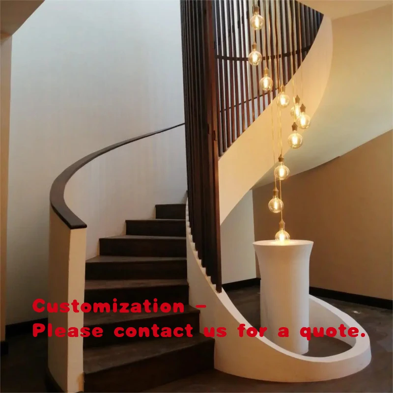 

Современная изогнутая лестница с безрамным стеклянным ограждением, индивидуальная конструкция для отелей и проектов