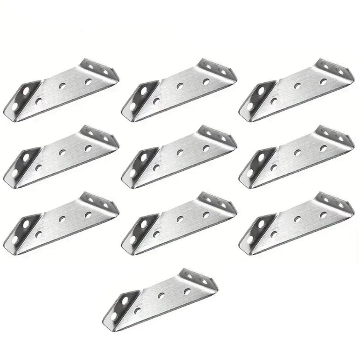 10pcs Thickened Stainless Steel Angle Code 90 Degrees Right Angle Fixed Bracket Furniture Connectors