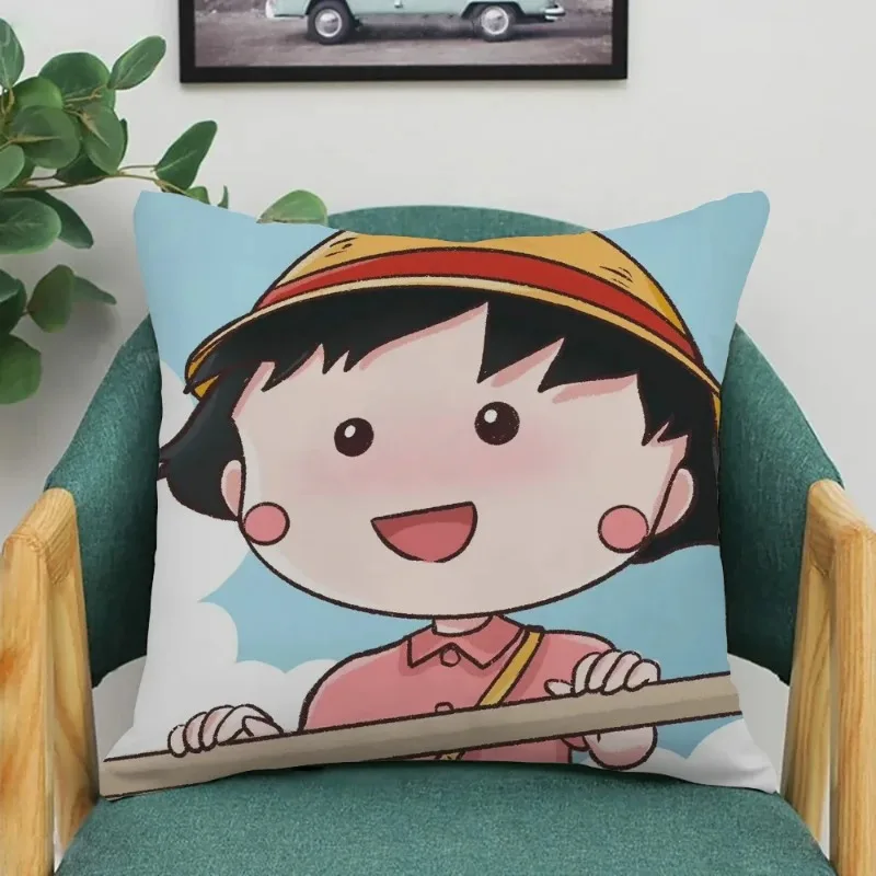 C-Chibi-Maruko-chan  Printing Pillow Cover 45x45 Decorative Cushions Pillowcase 40*40 Chair Cushion Pillow Cases 50x50