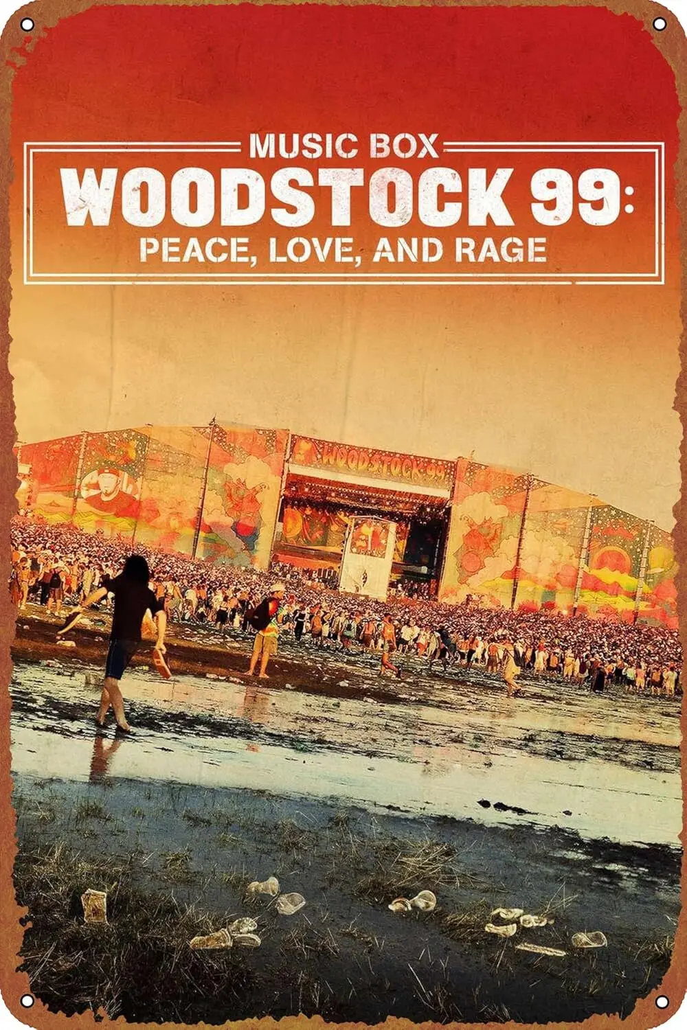 M1 ، وودستوك 99: السلام والحب والمعادن تين تسجيل خمر جدار الفن الديكور غرفة المعيشة الحمام المطبخ الفيلم المشارك ديكور 8