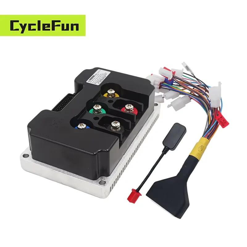 BLDC FarDriver ND84450 84V Phase 450A 4KW-5KW Sine Wave Controller With T08 Throttle DKD Display For Electric Scooter Motorcycle