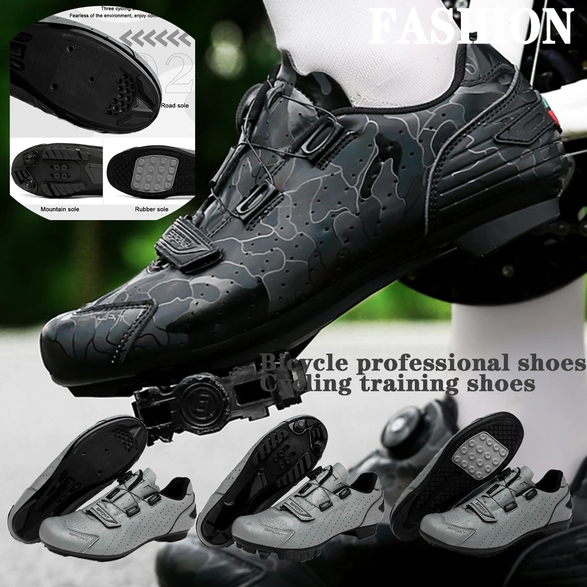 

Новые мужские горные велосипедные туфли, обувь для пары на открытом воздухе, три сценария для мужчин и женщин подошвы на выбор