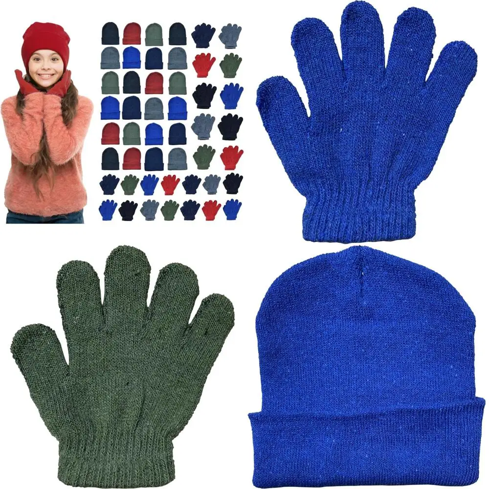 

Bulk Beanie and Glove Sets for Winter, Suitable for Kids and Adults, Ideal for Homeless Shelter Donations