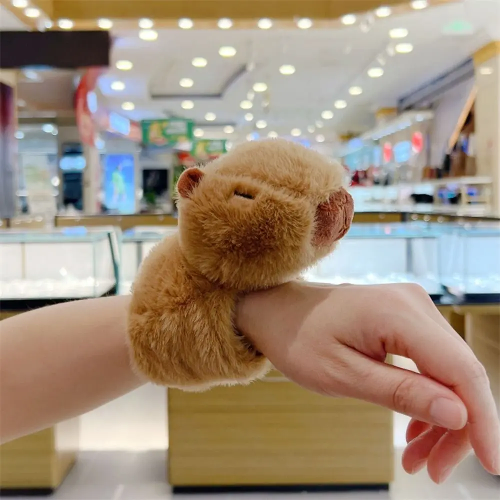 

Rodent Slap Bracelet Series Wrist Style Cute Doll Plush Doll Slap Bracelet Soft 15cm Capybara Plush Wrist Band Christmas Toy