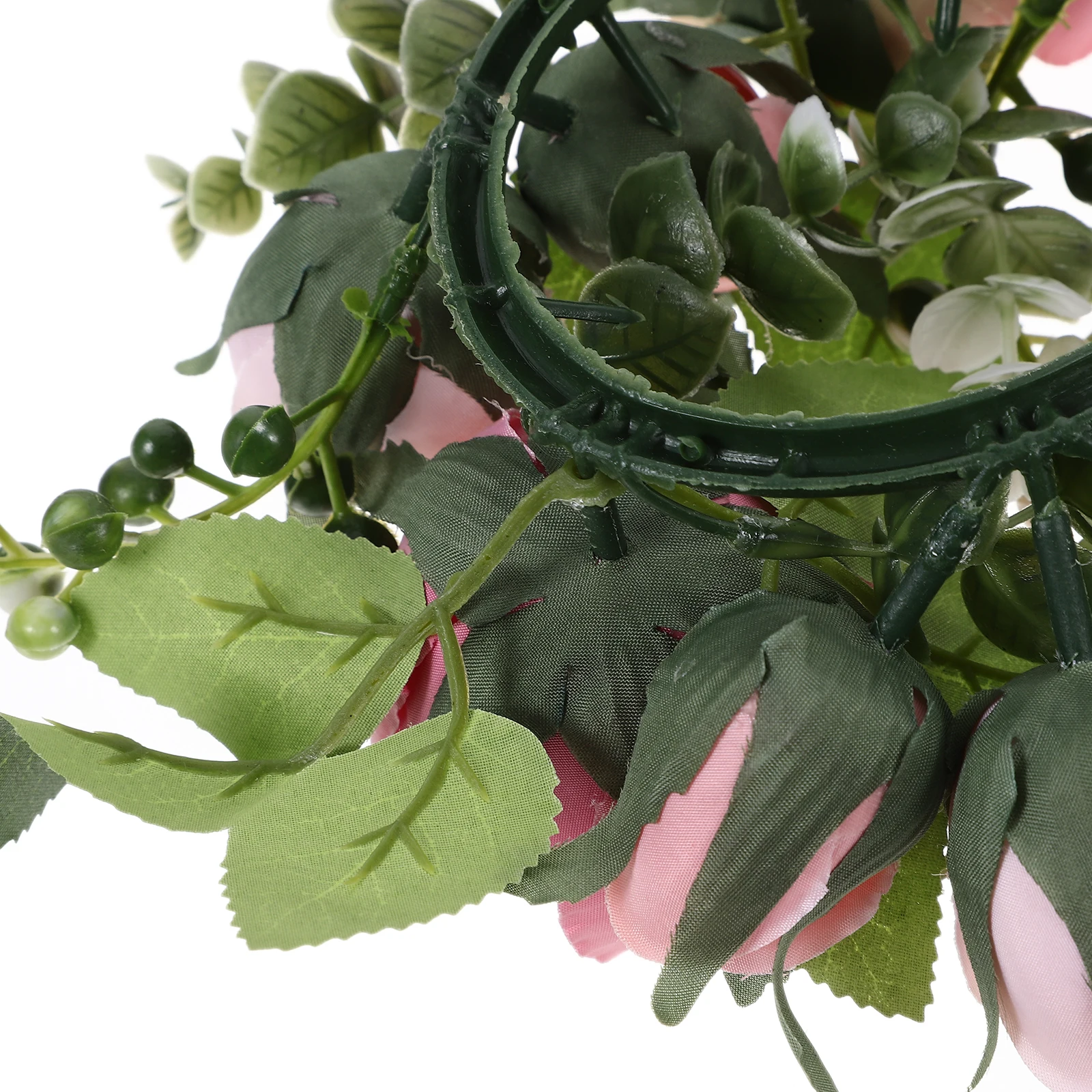 

Simulated White Flower Wreath Artificial Ring Compact Lightweight Valentine WeddingDecoration