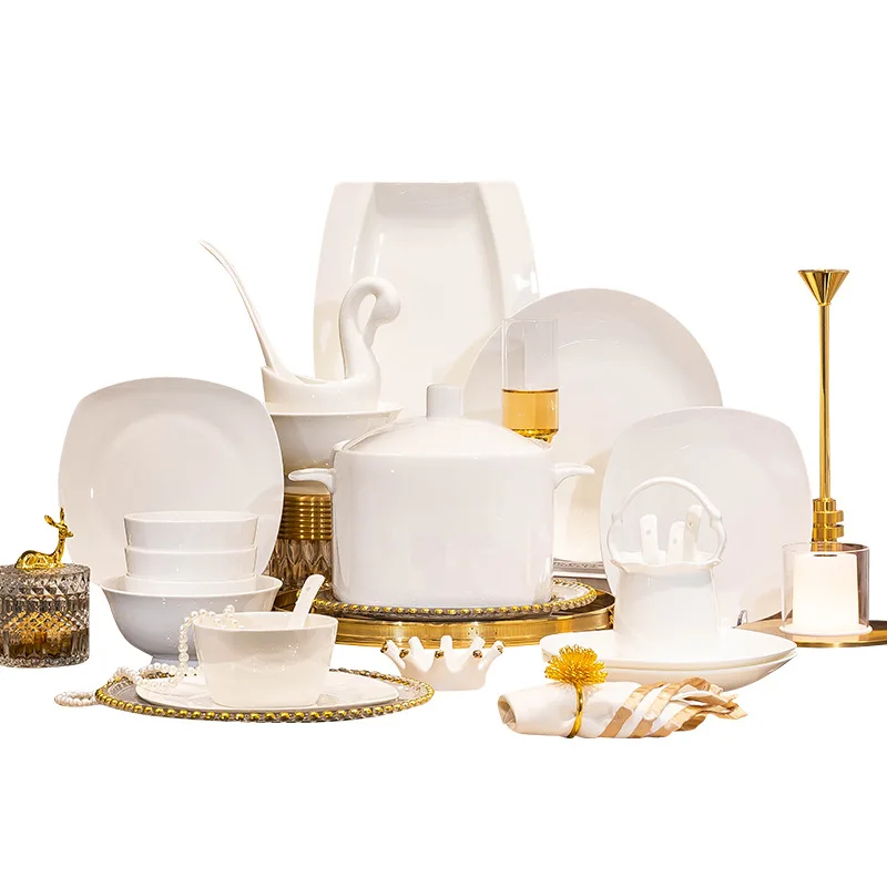 

dinnerware set - solid color home ceramic underglaze
