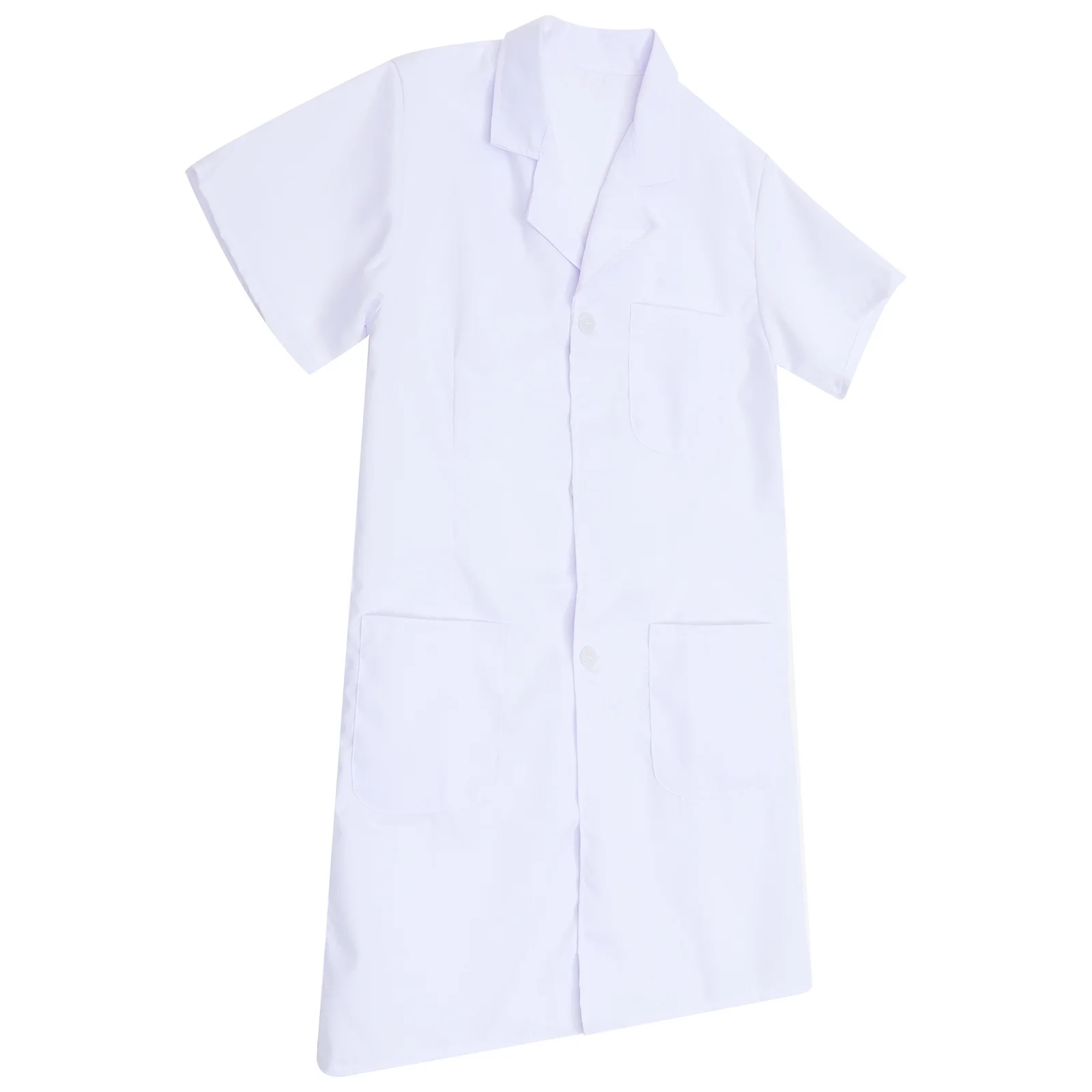 

Women Nurse Uniform Short Sleeve White Cotton-Like Polyester Dress for Clinic Spa Worker Clothing Xxxl Nurse Uniform