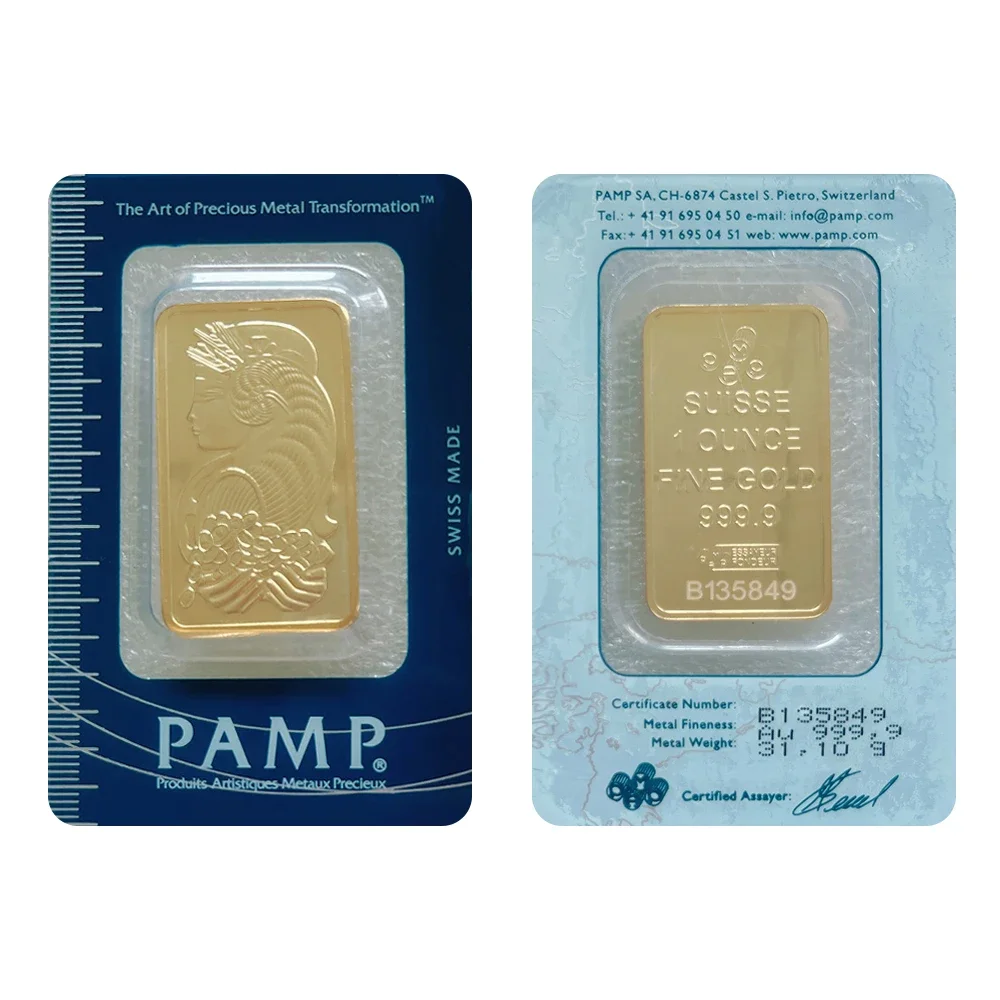 NONE APMEX 1oz hochwertige Goldbarren, nicht magnetisch und vergoldet, Apmex Silver Bar Gedenkmünzen, Werbegeschenk, Sammlerstück 6