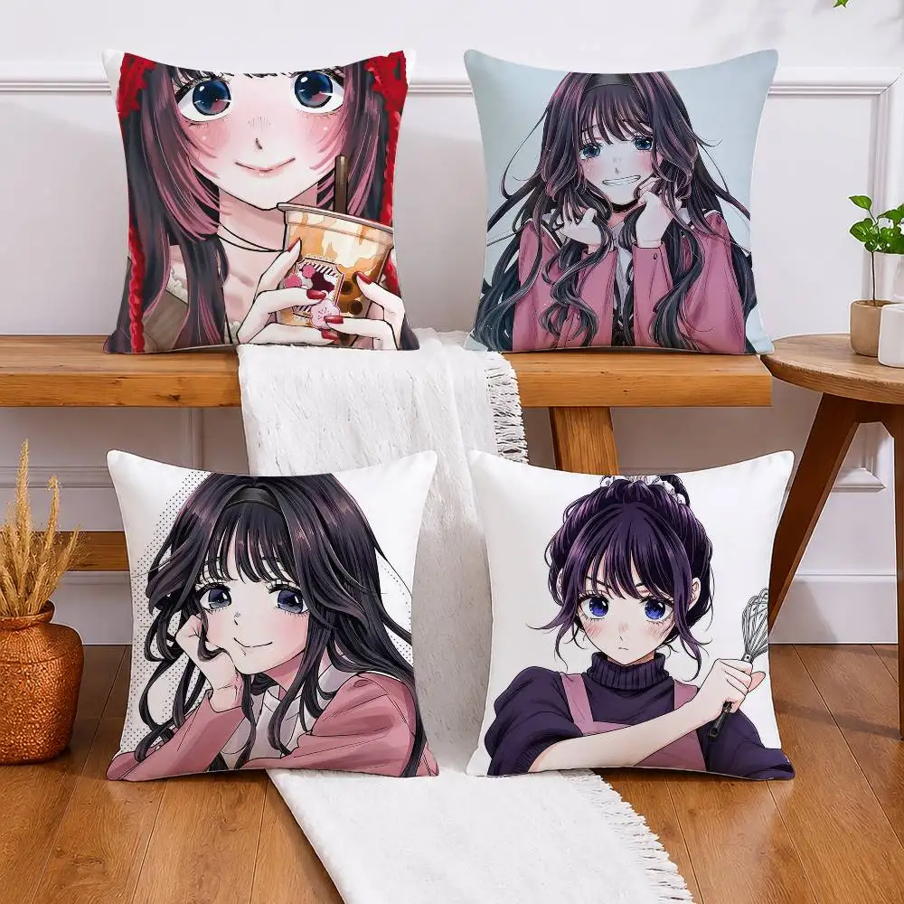 

R-Rintaro T-Tsumugi K-Kaoruko W-Waguri Pillow Case Pattern Printed Pillowcase For Living Room Sofa Cushion Cover