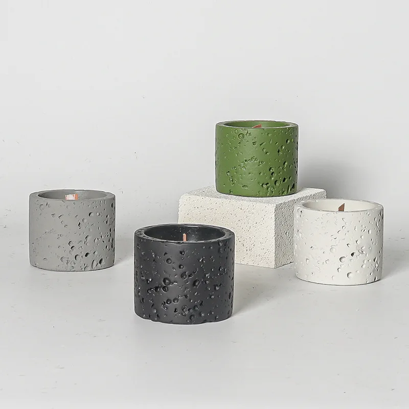 Candle Holders Home Decor Volcanic Texture Candle Cup Candlestick Indoor  Aromatherapy Candle Container