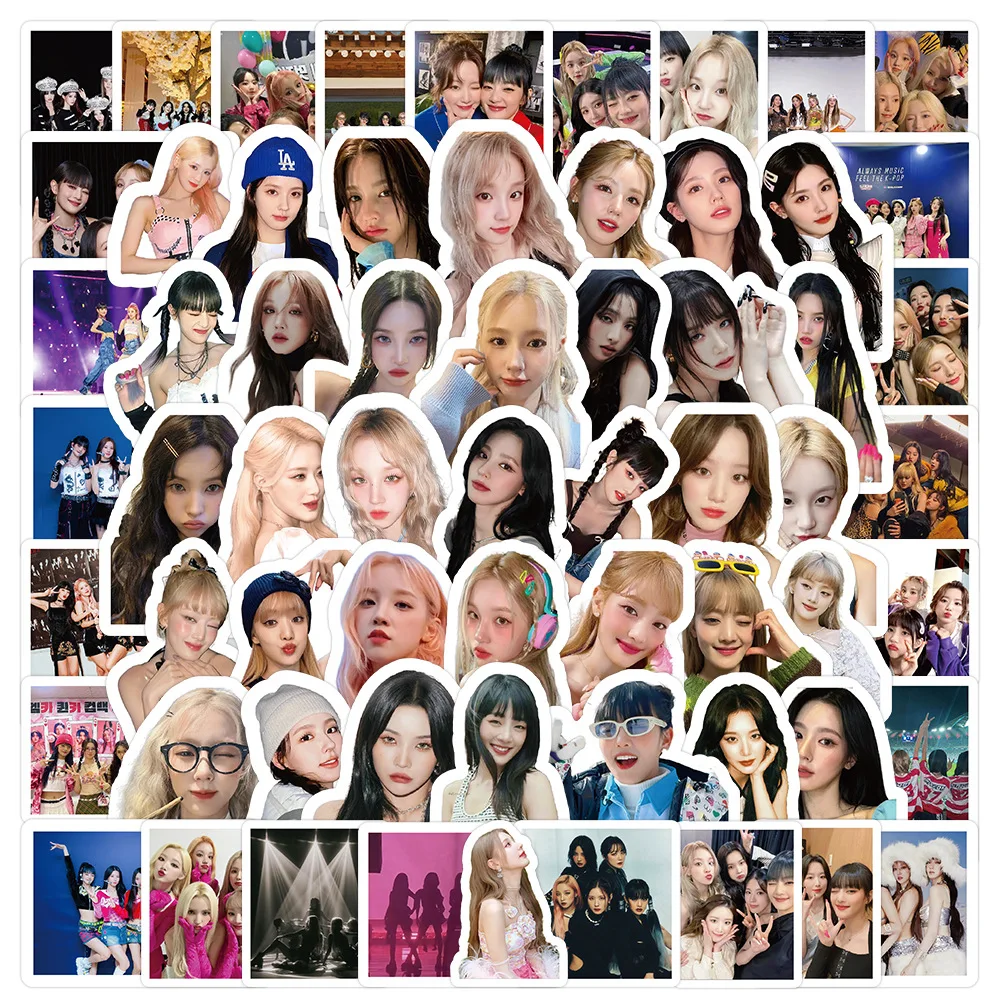100 قطعة مجموعة KPOP الجديدة مجموعة ملصقات Gidle مجموعة المشجعين الكتابة على الجدران للمجلات حقائب مستحضرات التجميل جراب هاتف ، هدية ، هدية العيد #2