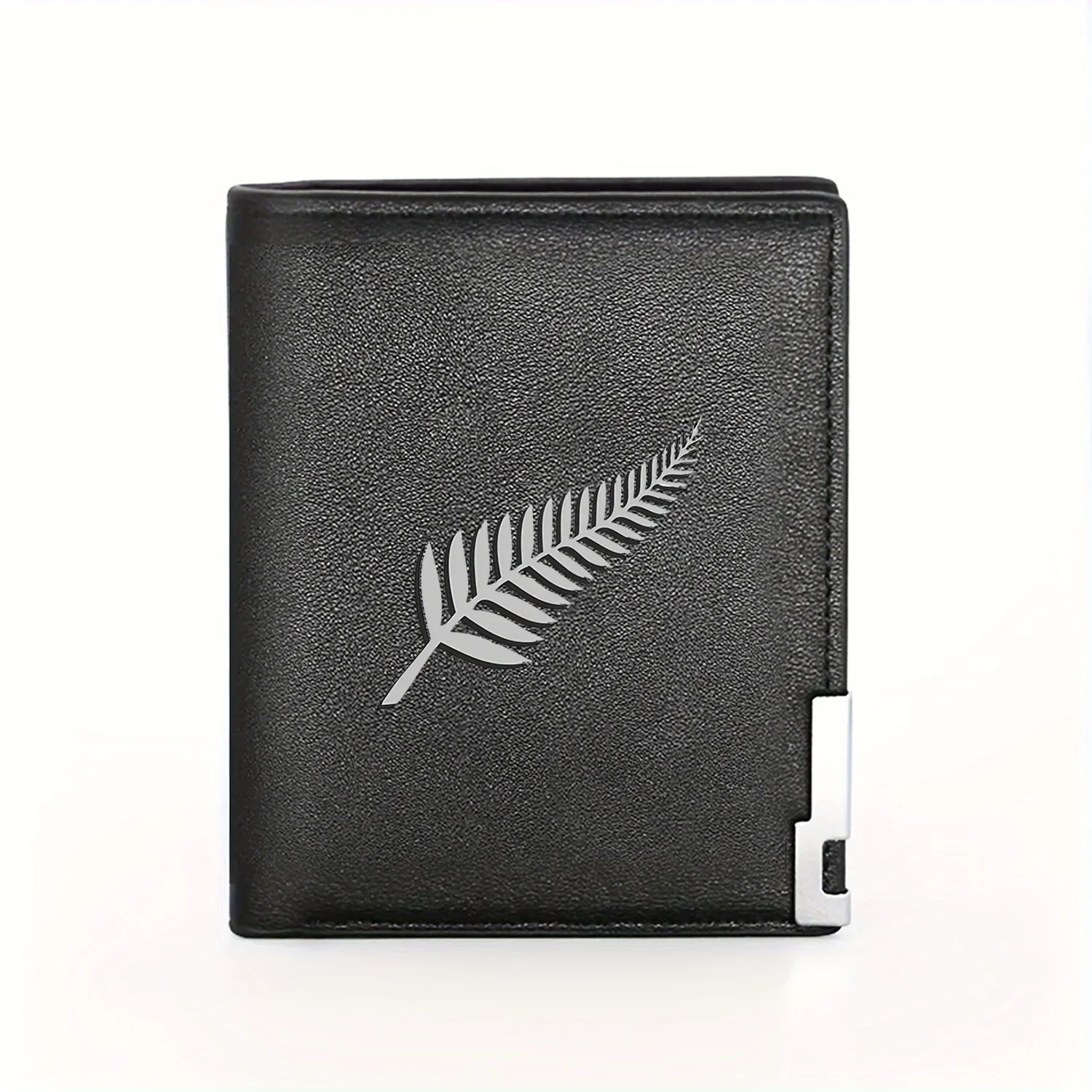 

Silver Fern Leaf Design: Business Mens Casual Elegant Simple Practical Quality Wallet Stylish Printing Graphic Creative Christma