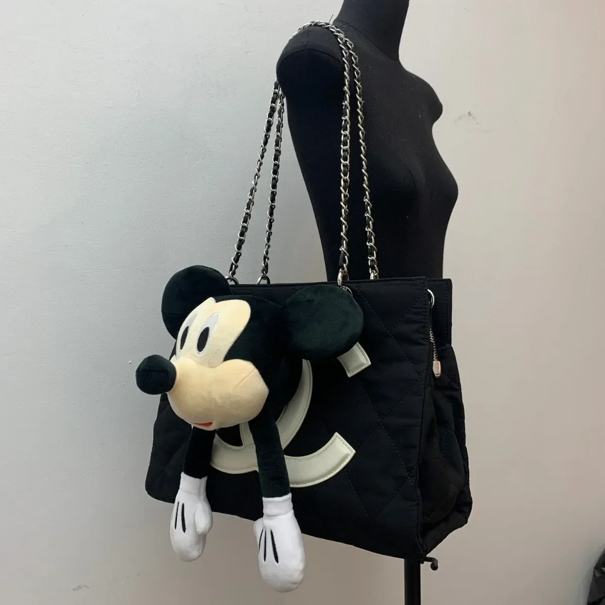 Sacs à main Disney pour femmes, sacs à bandoulière de grande capacité, étuis mignons, poudres coréennes à la mode