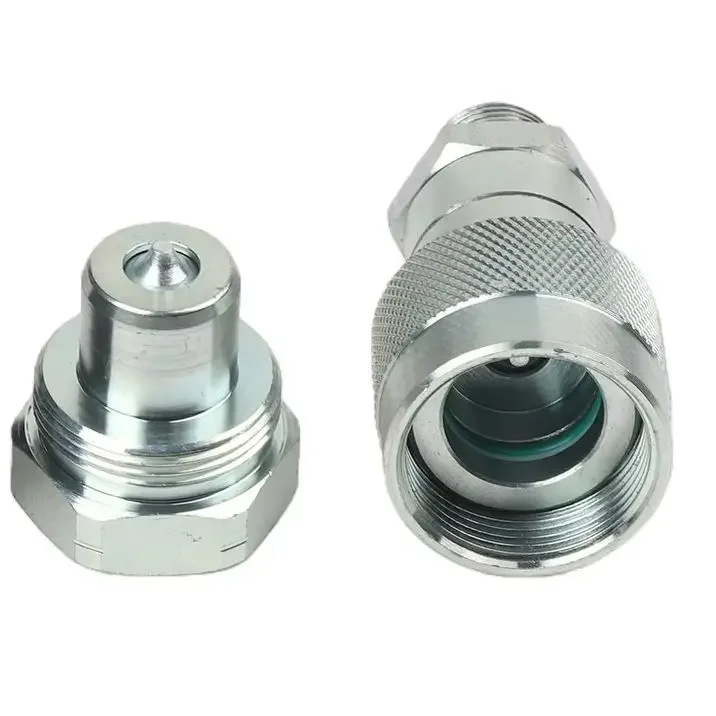 NPT 3/8 Inch Hydraulic Quick Connector Set Flat Face Coupler For High Pressure Jacks Pump Cylinder Industrial Fittings