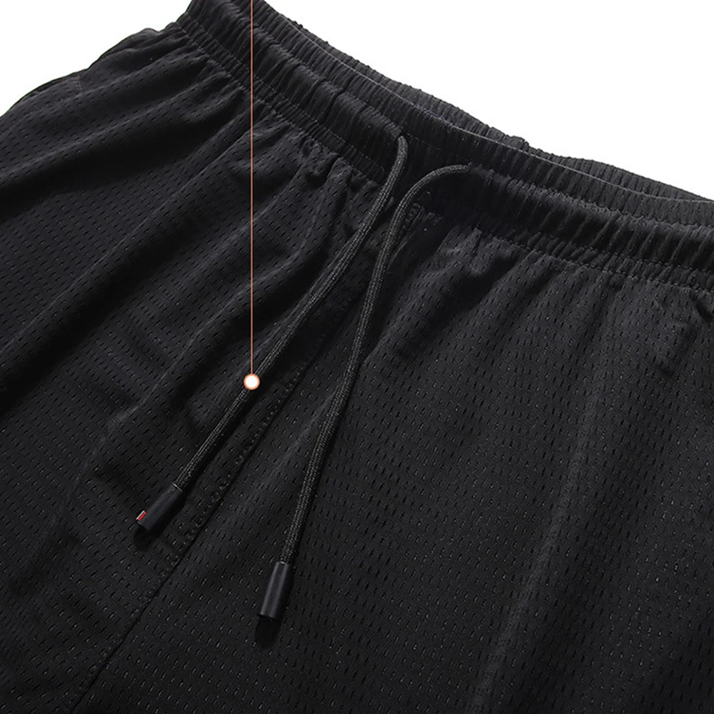 Short de Fitness Confortable en Nylon pour Homme, Pantalon à vaccage Rapide, Doux, Entraînement Sportif, Plage, Musculation, Noir, Décontracté, Été