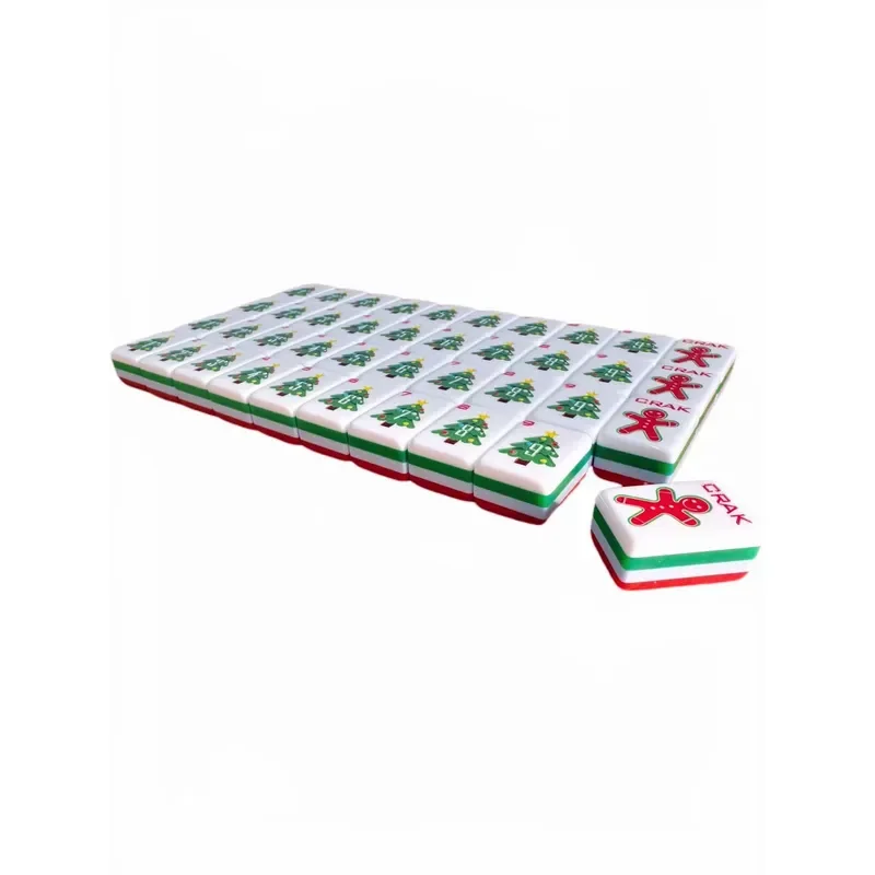 for Custom Four-tier Acrylic American Mahjong Set with 160 Tiles Christmas Red Design Luxurious High-end Gift