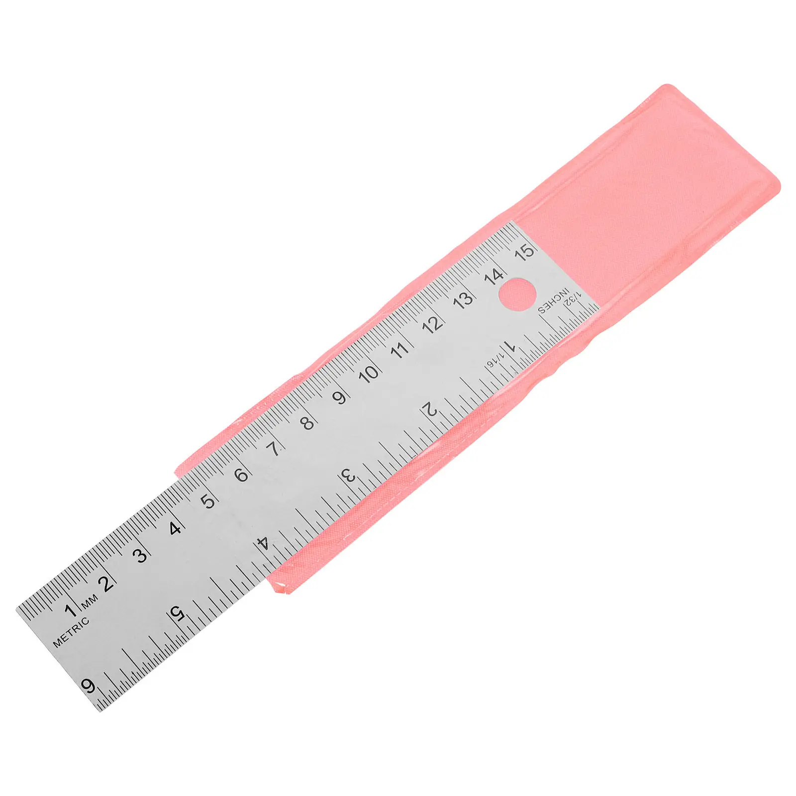 Stainless Steel Cork Backed Metal Ruler 15 Cm 6 Inch Comfortable Grip High Accuracy Measuring Tool Office School