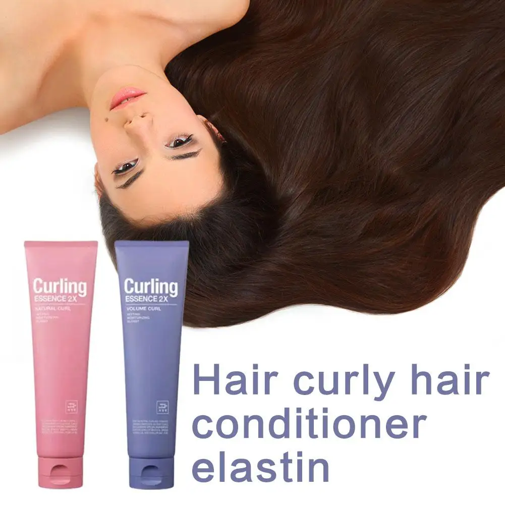 Acondicionador para el cabello rizado, esencia de elastina, ligero, no pegajoso, absorbe rápidamente, nutre profundamente, reparación para rizado