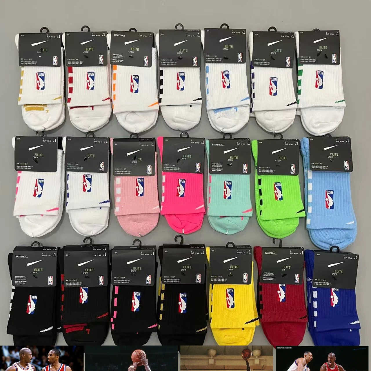 Mid-tube elite elite basketball socks nba Real combat professional sports socks thick absorb sweat