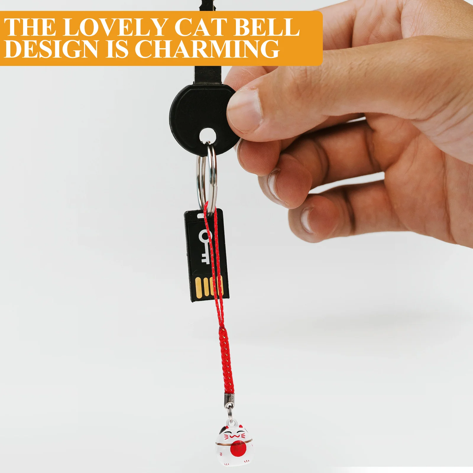 12 Pcs Pendant Hanging Decoration Bell Pendants for Keychain Adornments Cell Phone Travel