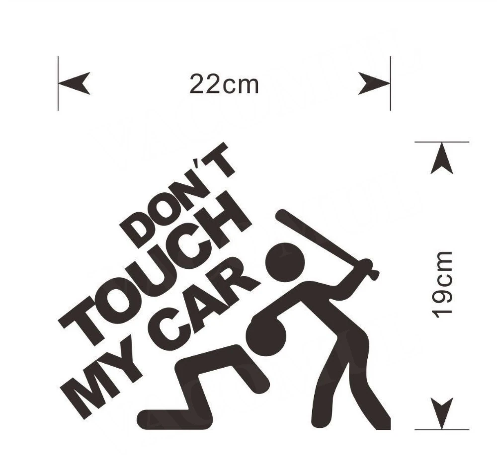 Creative Funny DONT TOUCH MY CAR Personalized Reflective Stickers Car Electric Bicycle Motorcycle Decal Decorative Sticker - view 4