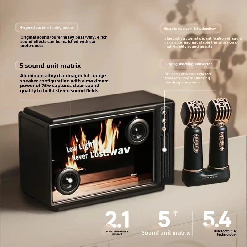 كلمات الصوت شفافة العائمة كاريوكي سمّاعات بلوتوث