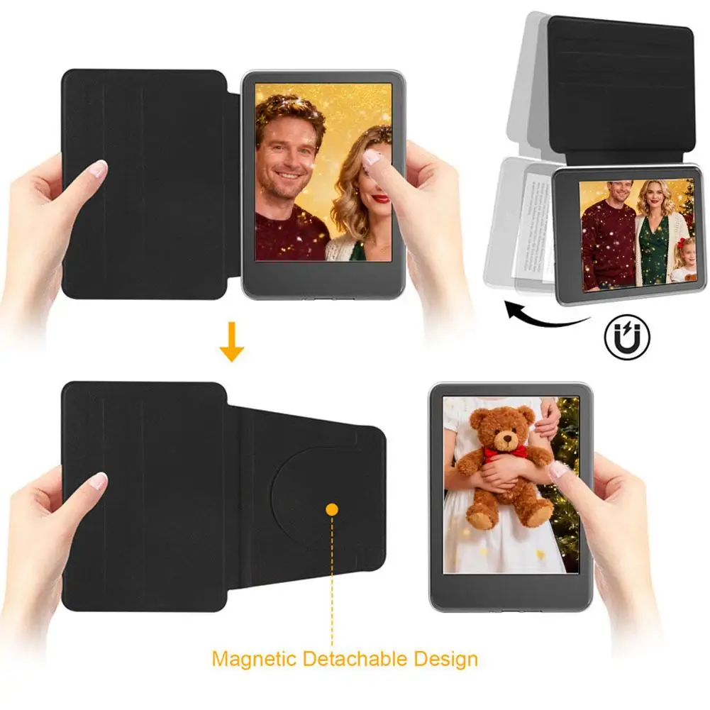 

Magnetic For Kindle Paperwhite 12th Gen Case Colorsoft Signature Edition 7" 2024 360° Rotation 2-in-1 Magnetic Detachable Stand