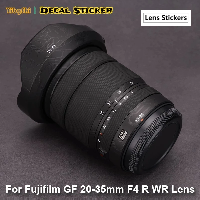 Para Fuji 2035 calcomanías de lentes para Fujifilm GF20-35mmF4 R WR pegatinas de lentes Protector GF20-35 F4 película de cubierta 20-35F4