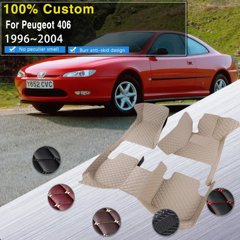 

Качественные автомобильные коврики RHD для Peugeot 406 Coupe 1995 ~ 2004 Кожаный коврик Coche Водонепроницаемые подушечки Прочные ковры Автомобильные аксессуары Int