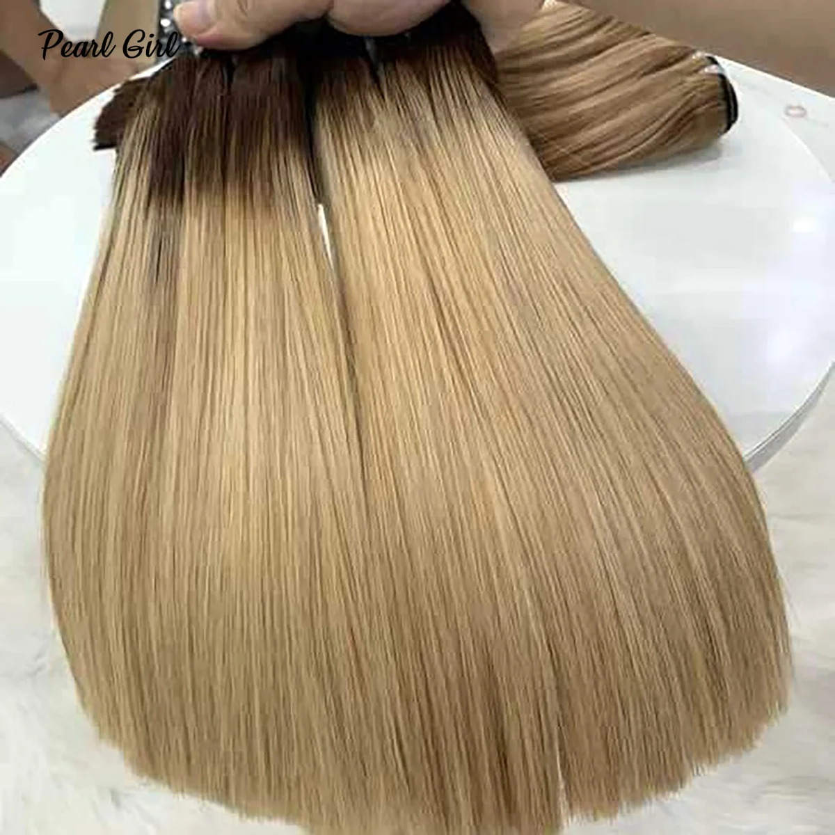 Paquete de Color rubio degradado liso de hueso vietnamita súper doble dibujado, 1 unidad, 100g, 100% cabello humano 13x6, 13x4, cierre Frontal 4x4 5x5