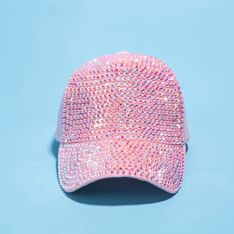 Rhinestone Baseball cap for men and women\'s soft hats Color diamond travel party hats in spring and summer gorras para hombres