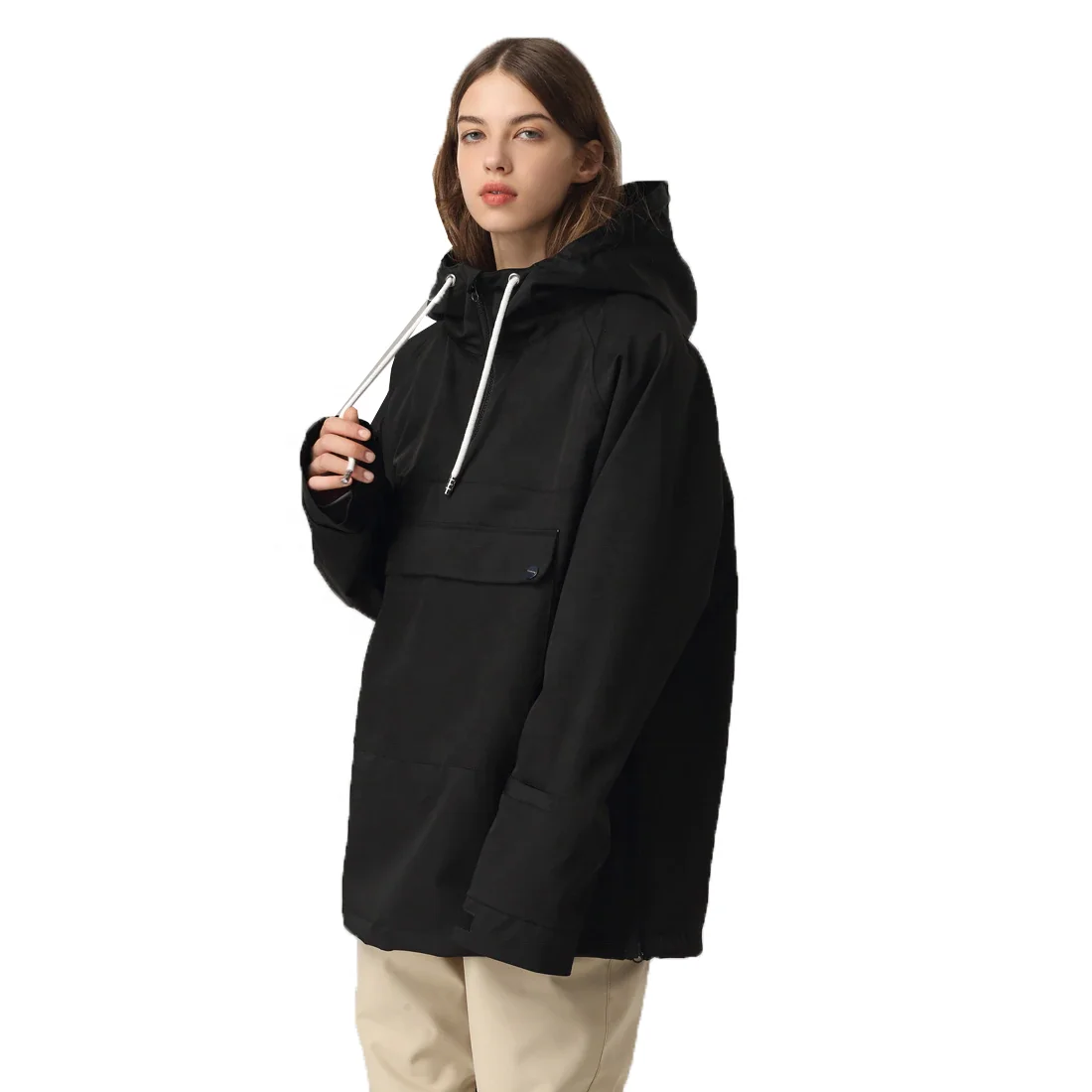 سترات تزلج بغطاء للرأس مقاومة للرياح على الجليد للنساء من STLF مع تخصيص #1