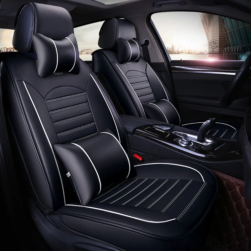 Wholesale Universal Full Car Seat Cover Leather Front And Rear Best Quality Waterproof Leather