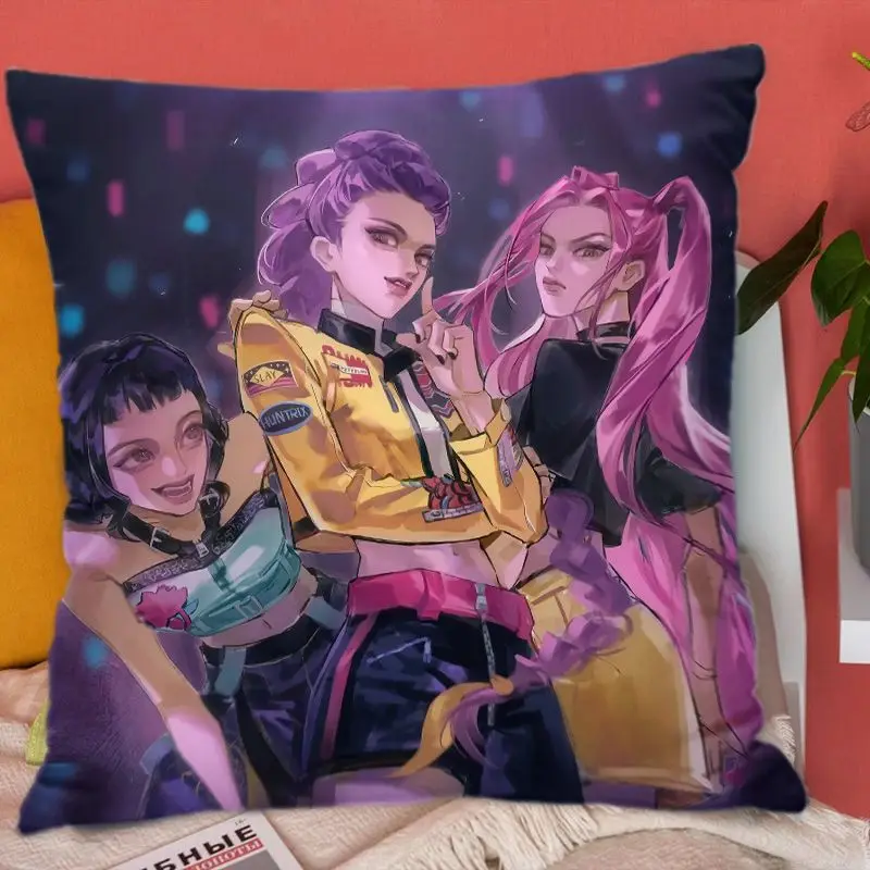 مجموعة وسائد KPOP Ma-Ra-u-der Girl-Group مربعة على الوجهين - بدون وسادة أساسية. غرفة، أريكة، ديكور غرفة النوم، مهجع