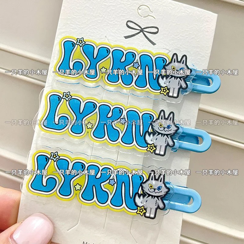 GMMTV ‌LYKN Cosplay Hairpin Acrylic Hair Clip Cartoon Cute Letter Barrettes Headwear Carnival Hair Accessories
