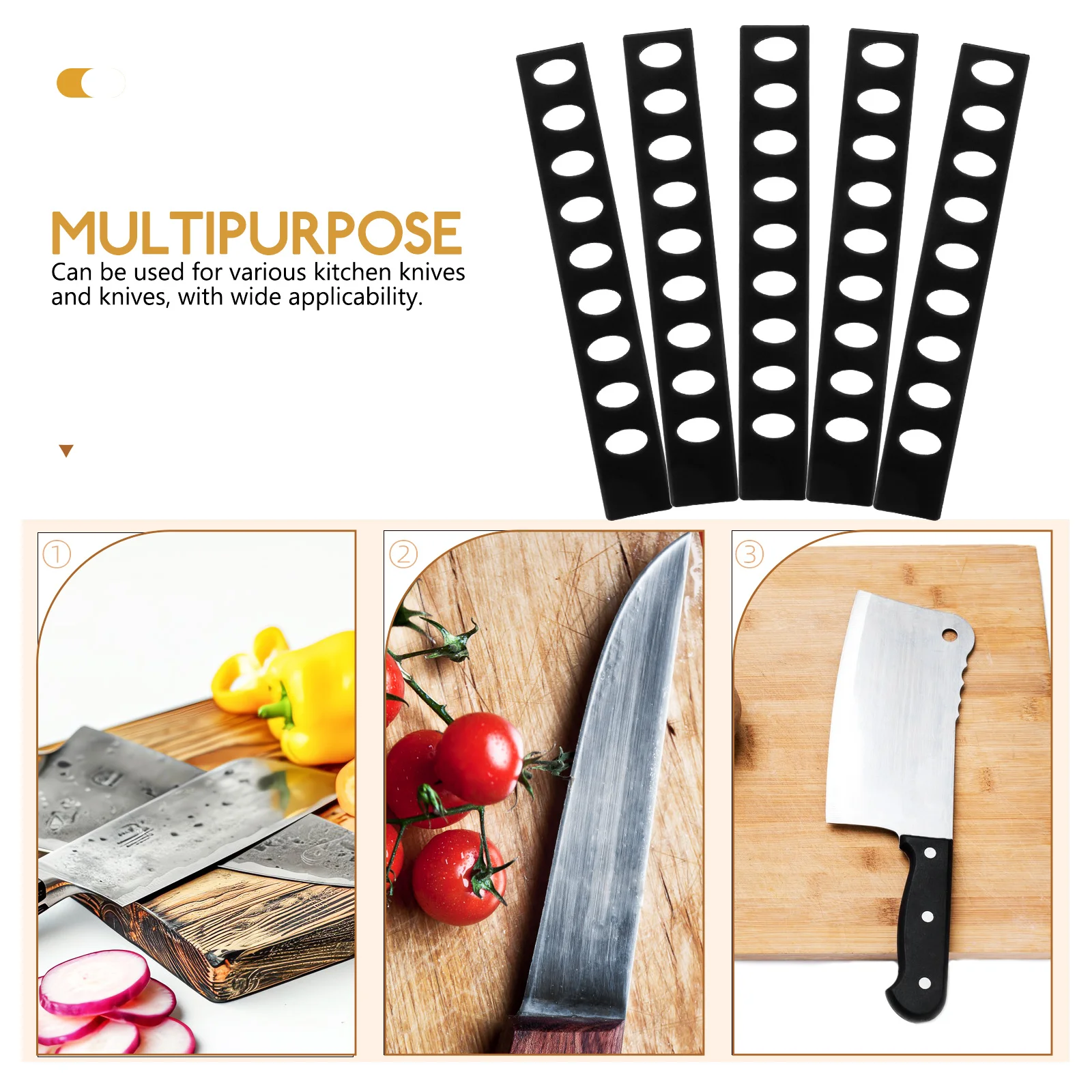 

15pcs Knife Protector Cutter Edge Guard Protective Sleeve Plastic Household Supply Compatible Kitchen Cutter Cover Edge