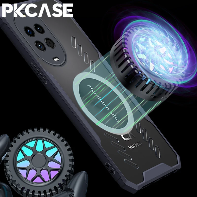حافظة هاتف شفافة لتبديد الحرارة المغناطيسي PKCASE لهاتف هواوي نوفا 14 الترا استمتع 80 70X Mate 70 60 Pro Plus #5