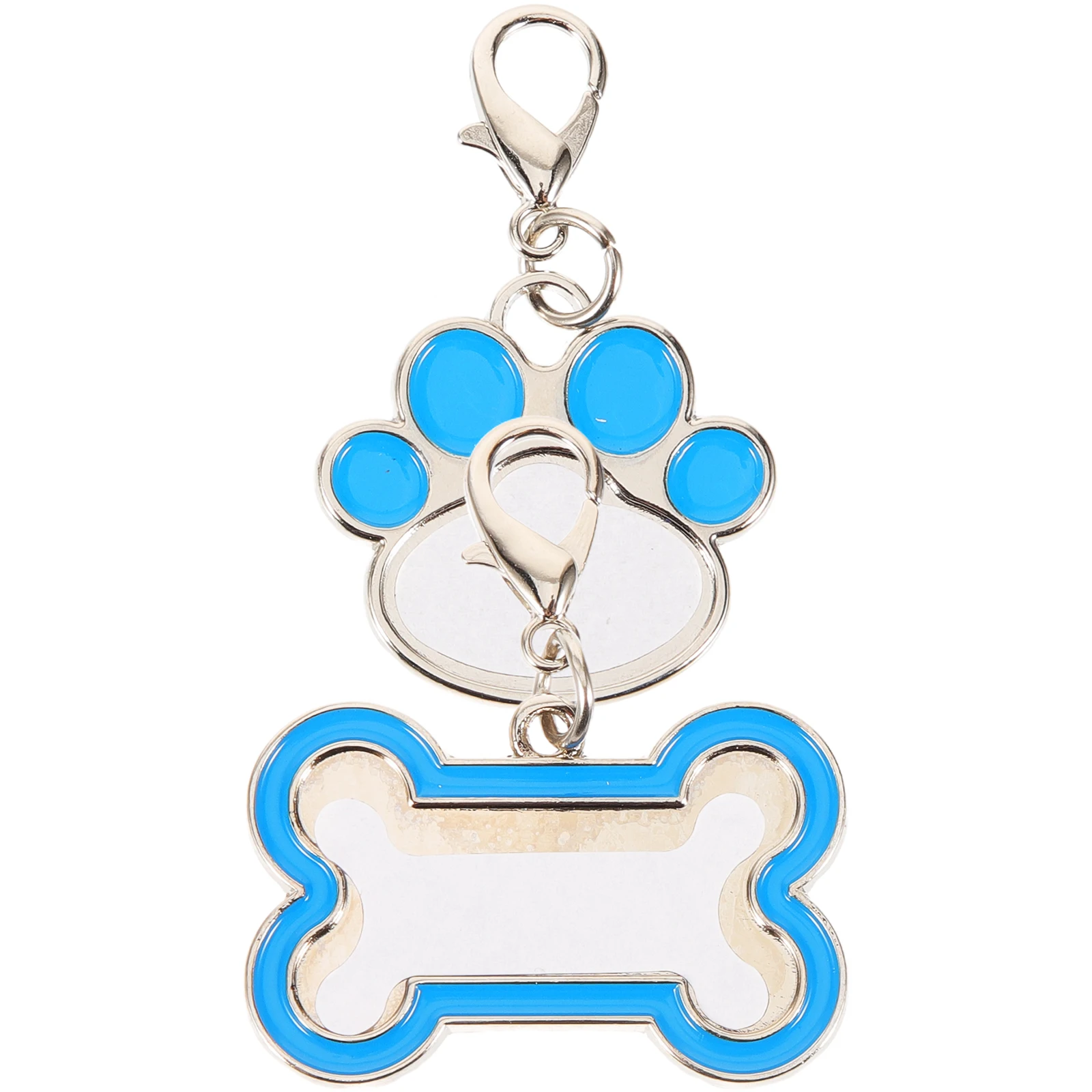 

2 Pcs Pet ID Sublimation Tags Blank Dog Military Badge Small Metal for Collar Luggage Blanks