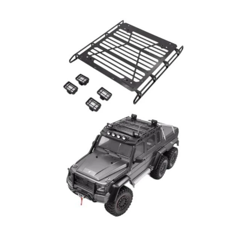 

Metal Luggage Rack.Spotlights for Traxxas TRX-6 1/10 Benz G63 6X6 Body Shell RC Car Upgrade Part