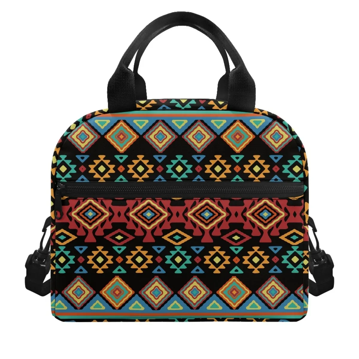 

Tribal Ethnic Style Women's Thermal Lunchbox Vintage Geometric Pattern Thermal Children's School Lunch Box