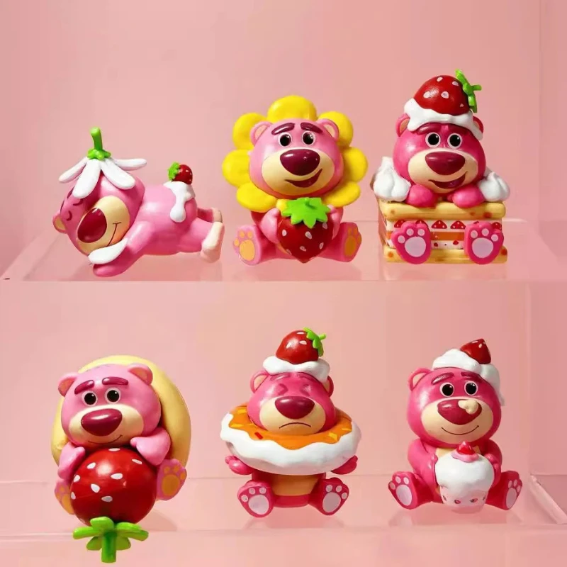 

Коллекционная фигурка-медведь «Клубничный Десерт» в стиле милого мультяшного персонажа, игрушка-сюрприз в слепой коробке, подарок для детей и фанатов