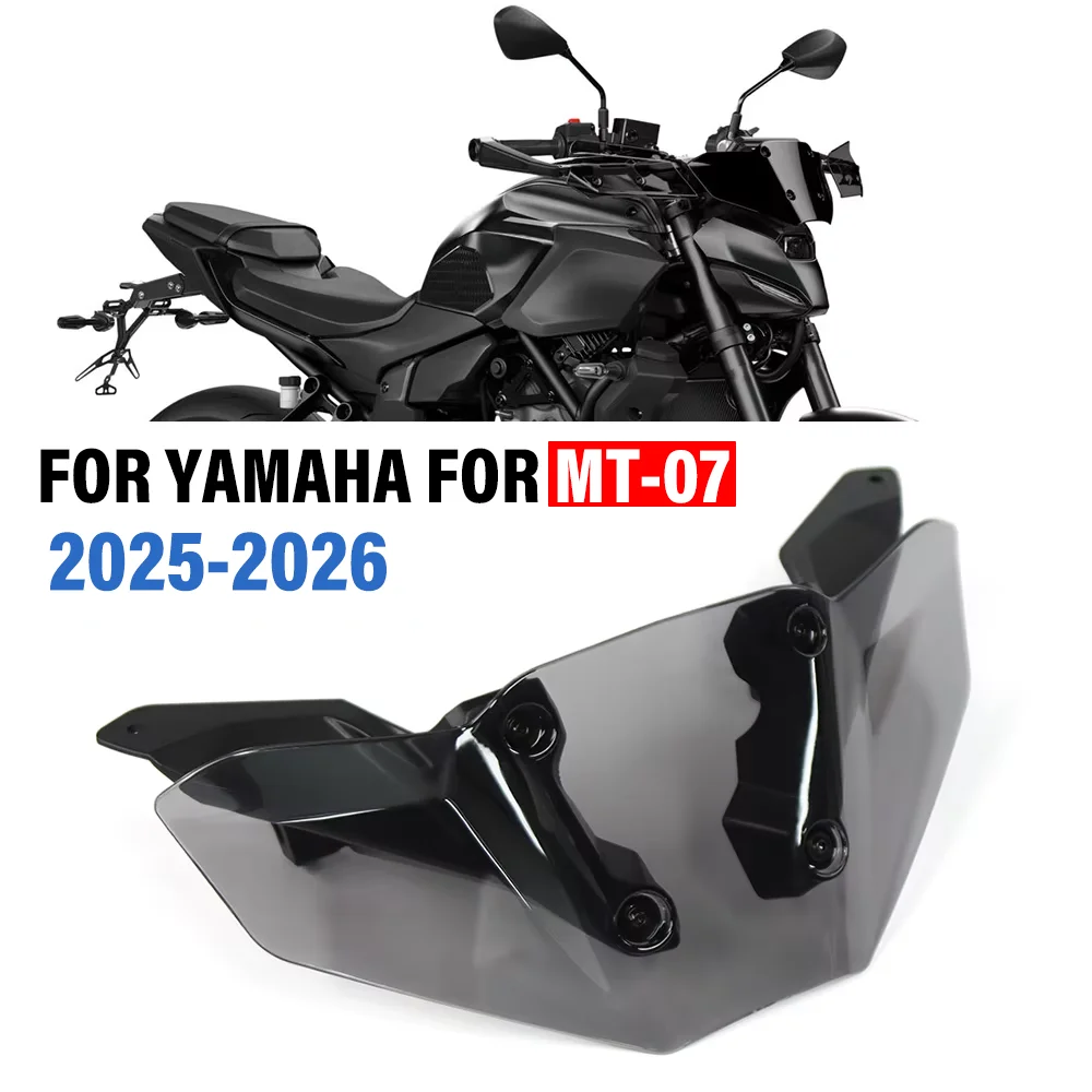 Für Yamaha MT-07 MT07 2025-2026 Motorrad Frontscheibe Verkleidung Windschutzscheibe Windabweiser Windschutz-Accessoires