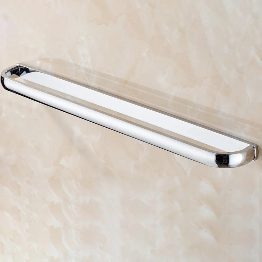 Wall Mounted Polished Chrome Brass Square Style Bathroom Single Towel Bar Towel Rail Holder Bathroom Accessory mba833