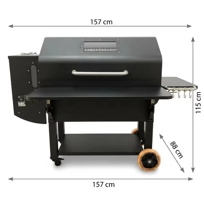 High Quality OEM Large Style Wood Pellet Grill Smoker Bbq Smokers GMG Pellet Smoker Bbq Grill with PID Controller Wifi bluetooth