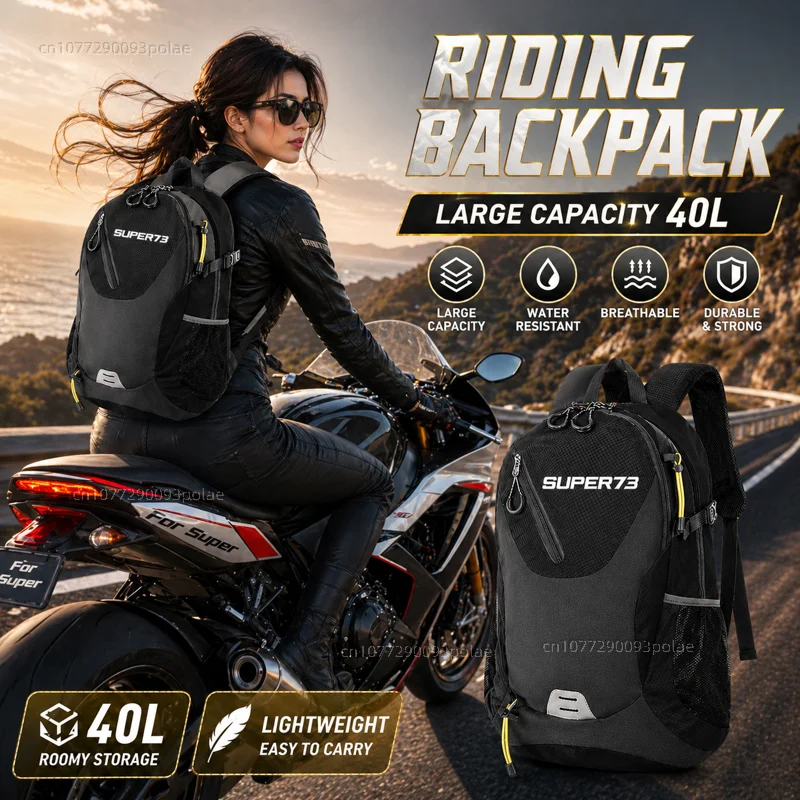 For Super 73-S1 73-S2 73-Z1 73-ZX 73-RX Large Capacity Waterproof OutdoRacing travel Men waterproof Backpack Bag Motorcycle Gift